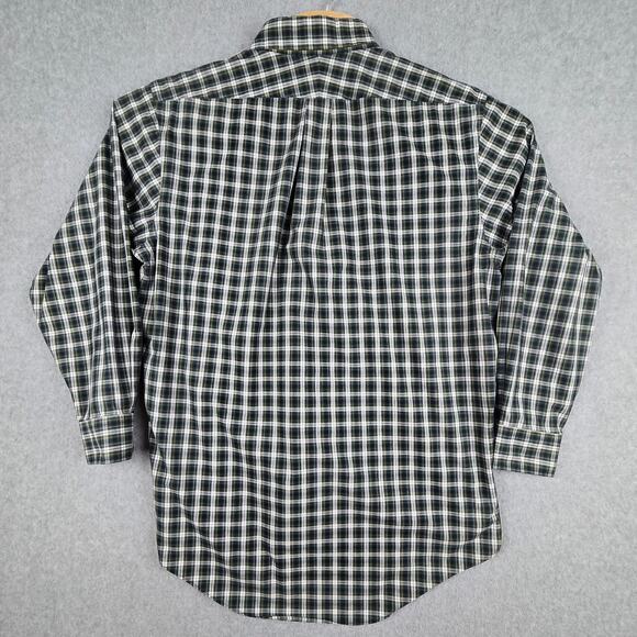 Lands' End 16-32 Traditional Fit Mens Long Sleeve Checkered Button Down Shirt - Picture 3 of 14